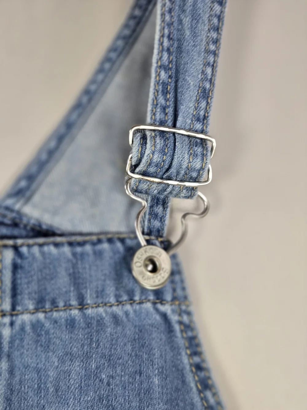 Vintage Y2K OshKosh B'gosh Girls Denim Vestbak Jumper Dress Size 6X